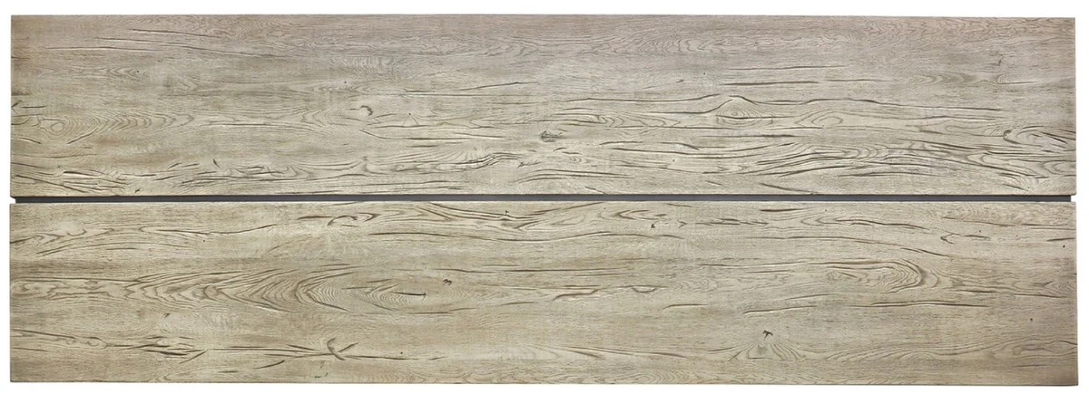 Landhausstil Massivholz Esstisch Grau / Schwarz - Verschiedene Größen - Rechteckiger Eichenholz Küchentisch - Massivholz Esszimmer Möbel - Landhausstil Esszimmer Möbel