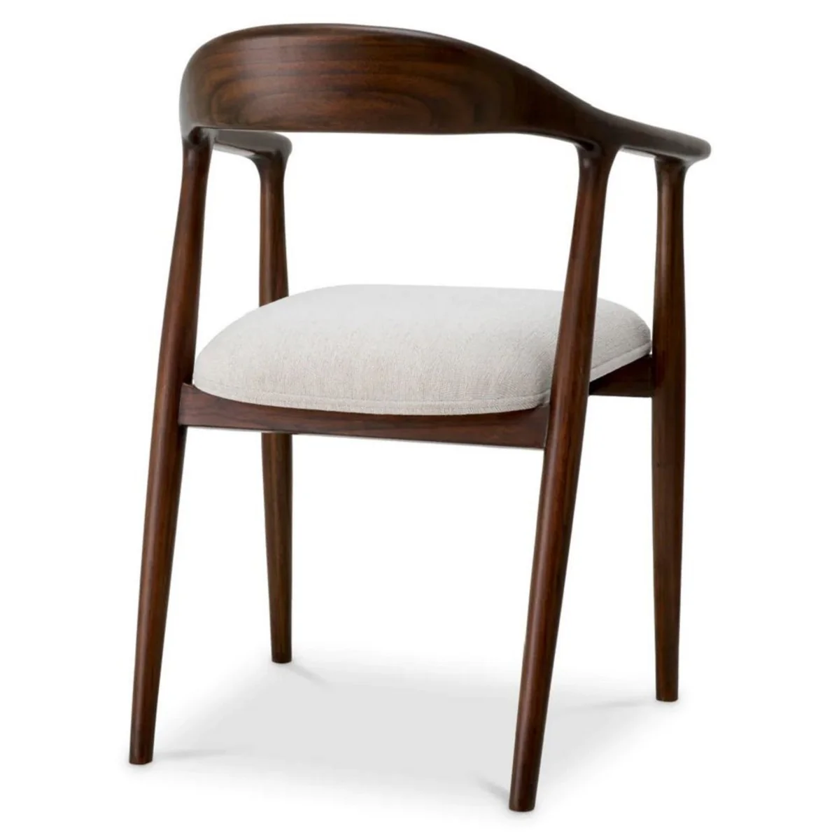 Luxus Esszimmer Stuhl mit Armlehnen Braun / Creme - Restaurant Möbel