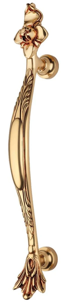 Barock Messing Türgriff Set Französisches Gold 47 cm - Barockmöbel