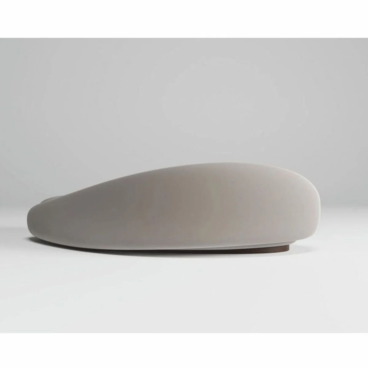 Luxus Samt Sofa Linke Seite Grau / Dunkelbraun 280 cm - Wohnzimmer & Hotel Möbel