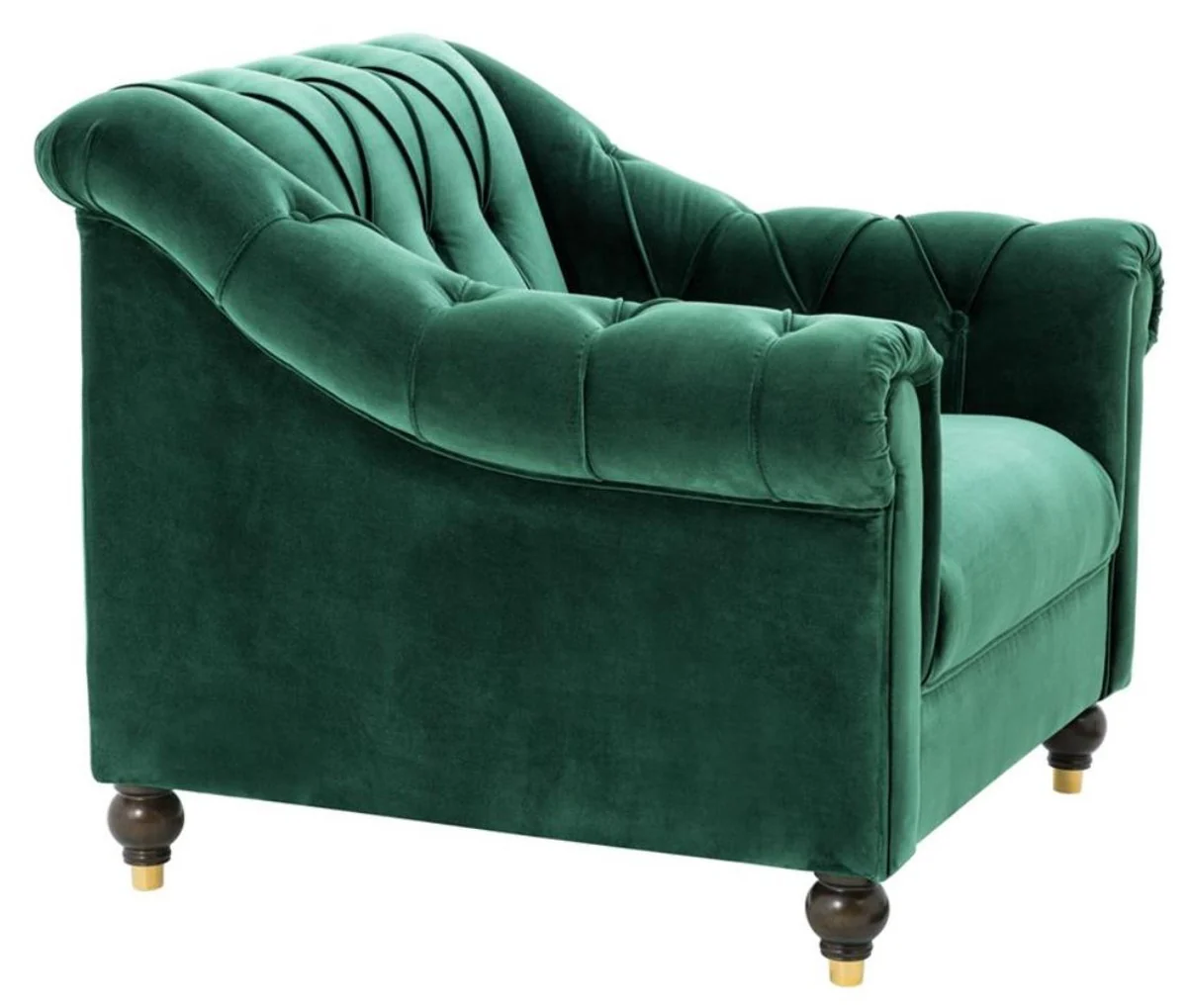 Luxus Chesterfield Sessel Grün 99 x 90 x H. 81,5 cm - Limited Edition