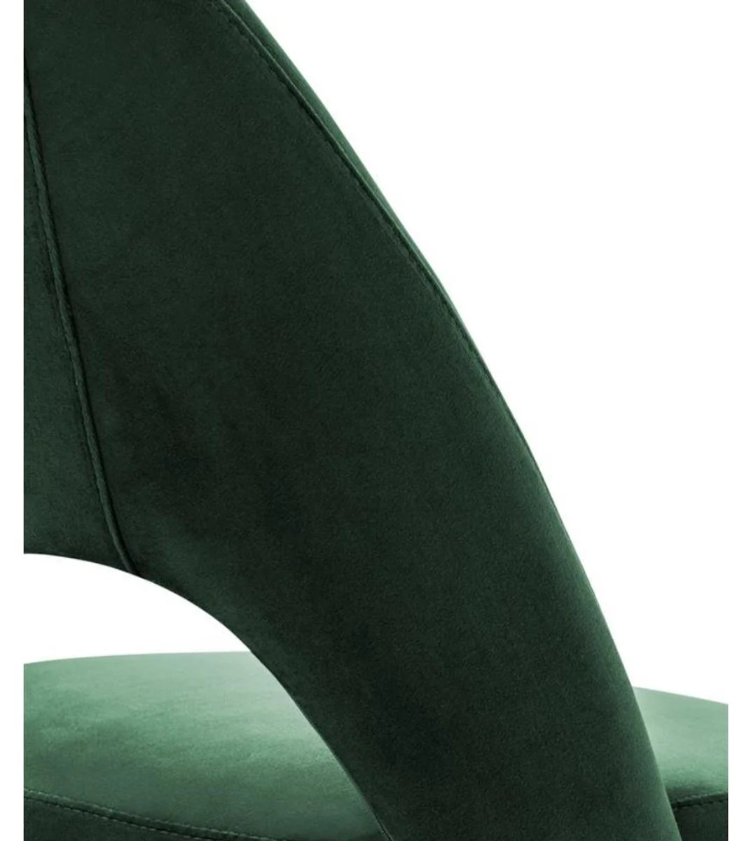 Luxus Esszimmerstuhl Grün / Schwarz 52 x 58 x H. 85 cm - Luxus Esszimmermöbel