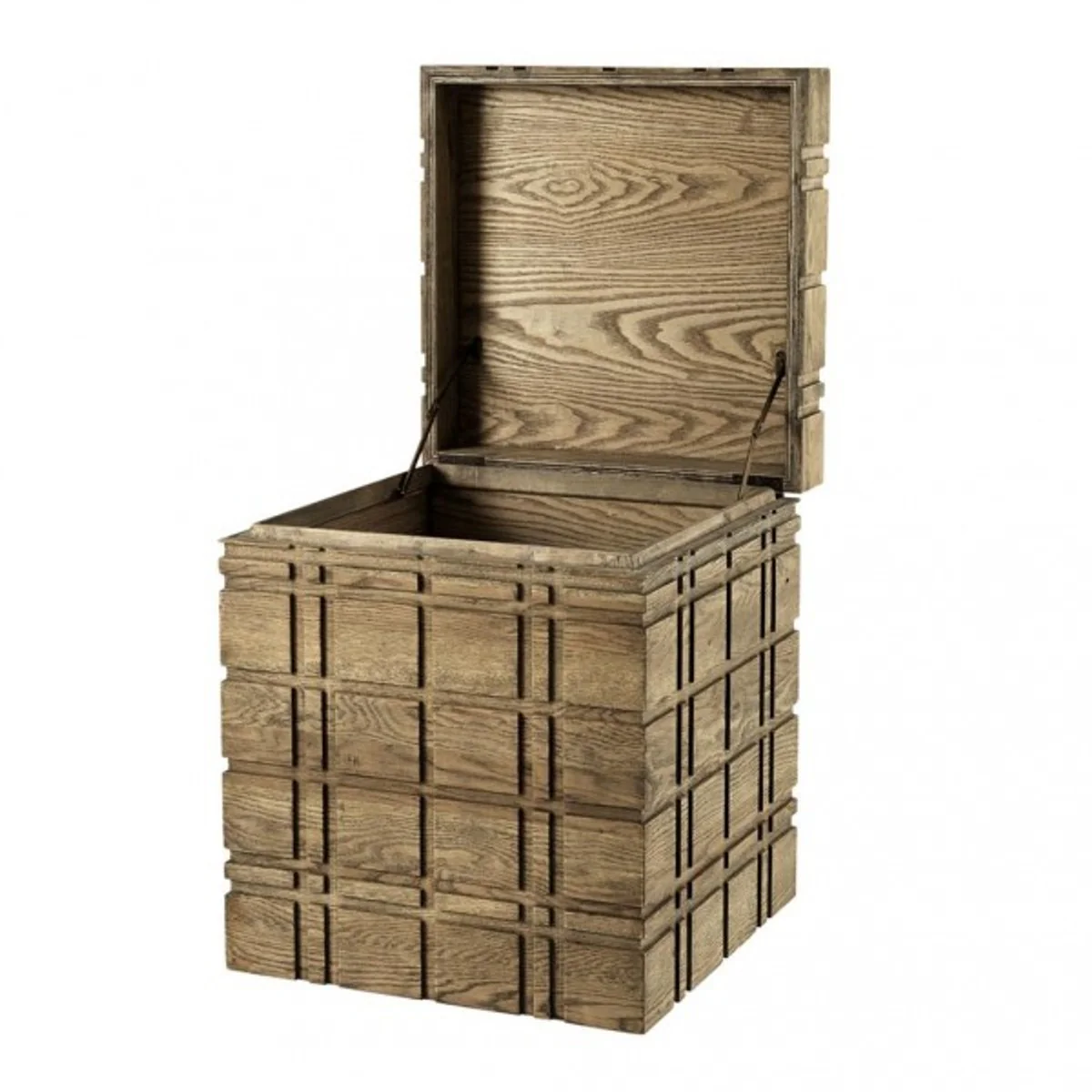 Luxus Schrank Truhe Holz Eiche - Art Deco Barock Jugendstil Truhenschrank