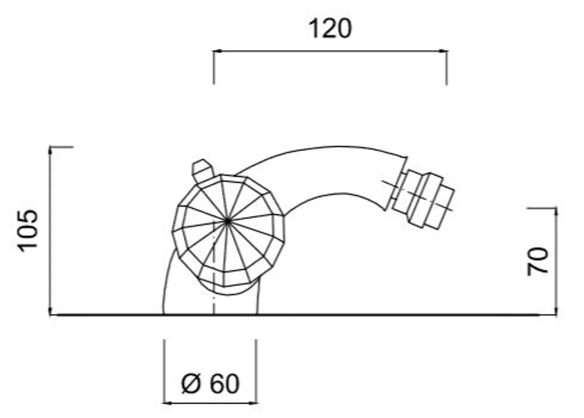Luxus Badewannenarmatur mit Swarovski Kristallglas Silber 12 x H. 10,5 cm - Luxus Bad Zubehör Made in Italy