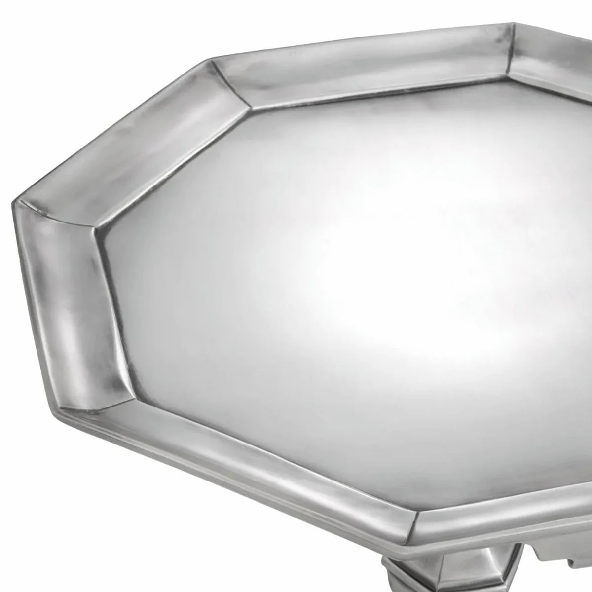 Luxus Barock Beistelltisch Antik Silber H. 66 cm - Barock Hotel Möbel