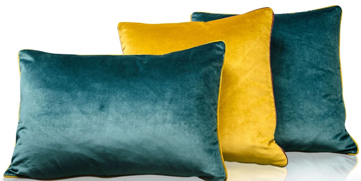 Wohnzimmer Deko Kissen 3er Set Mehrfarbig - Luxus Kollektion