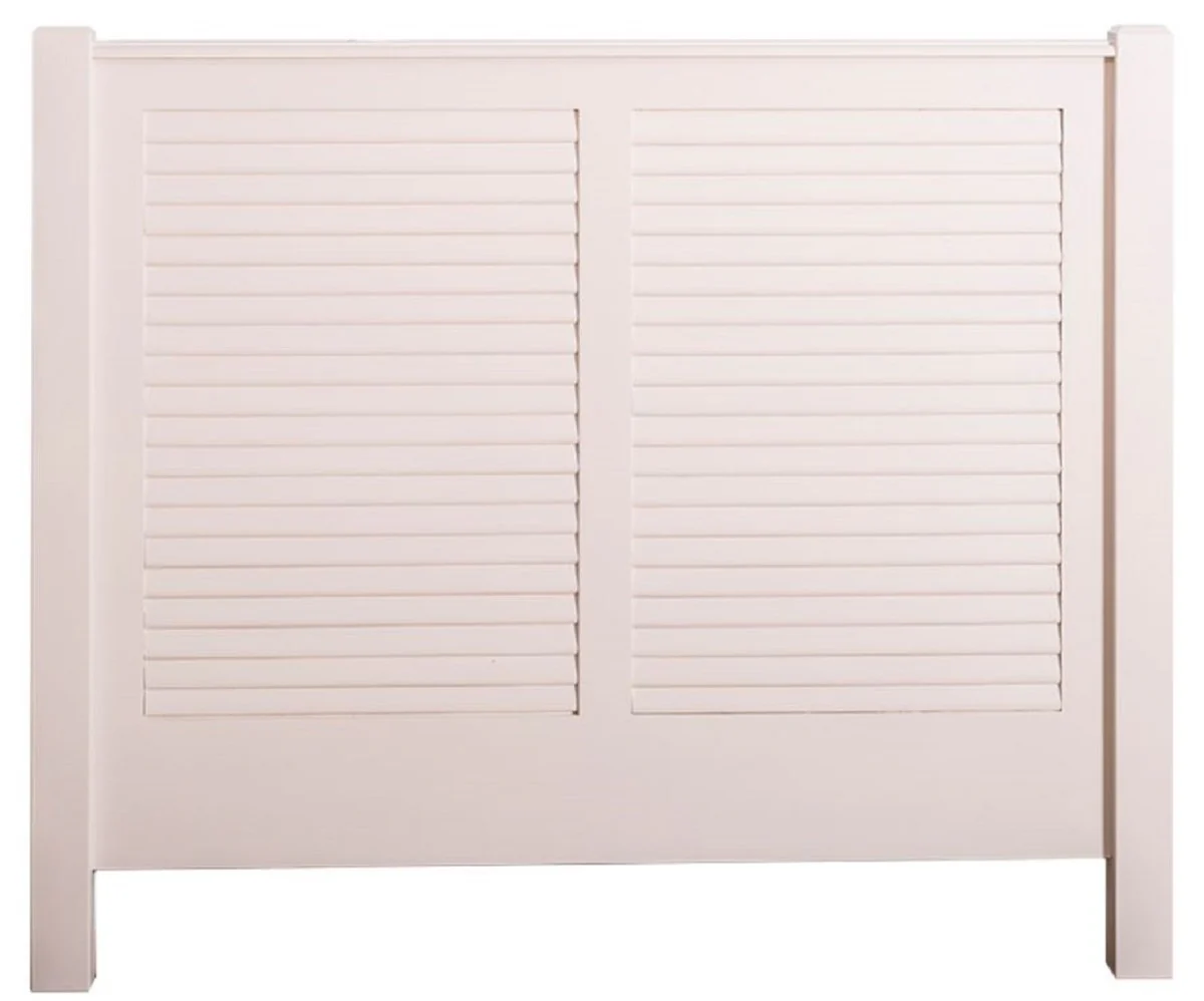 Landhausstil Massivholz Bett-Kopfteil Cremefarben 160 x H. 126 cm - Schlafzimmermöbel im Landhausstil