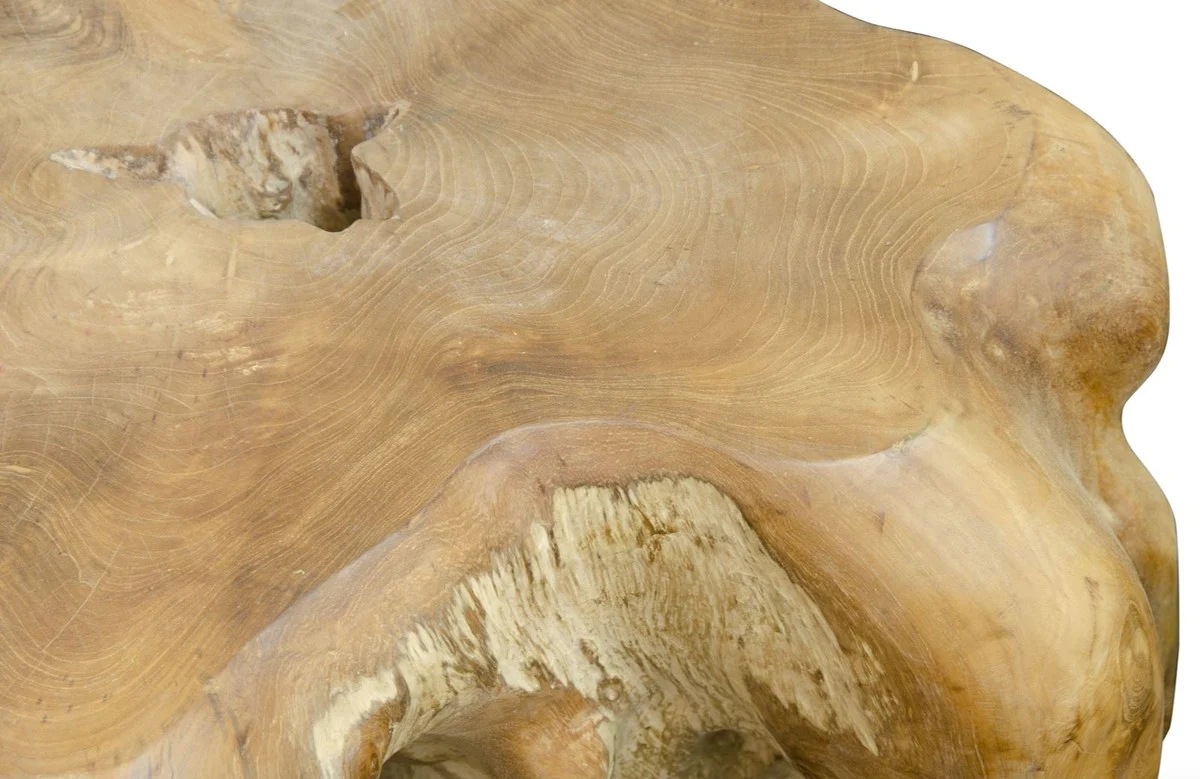 Luxus Couchtisch / Beistelltisch Naturfarben 70 x 90 x H. 40 cm - Designer Möbel