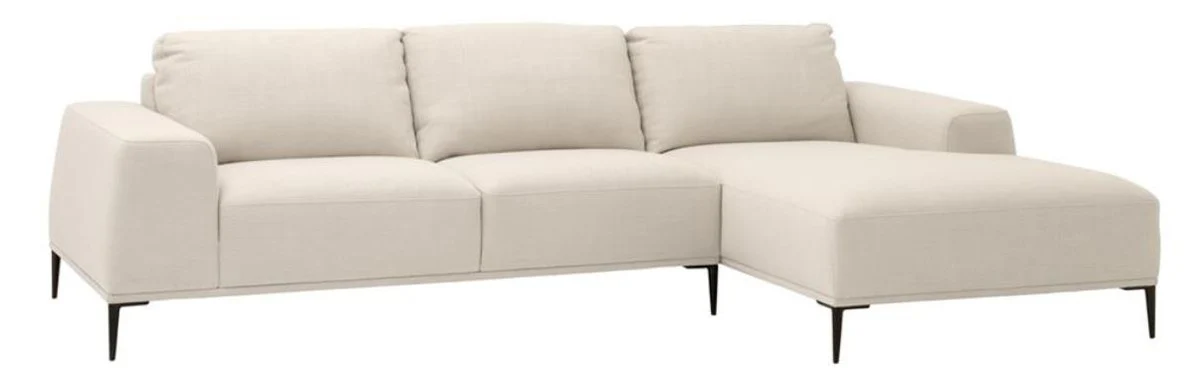 Luxus Lounge Sofa Naturfarbig 285 x 164 x H. 80 cm - Luxus Kollektion