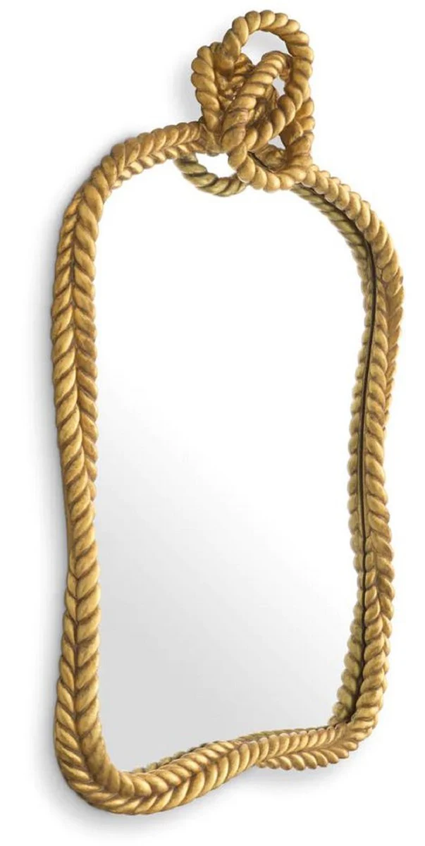 Luxus Mahagoni Spiegel Antik Gold H. 121 cm