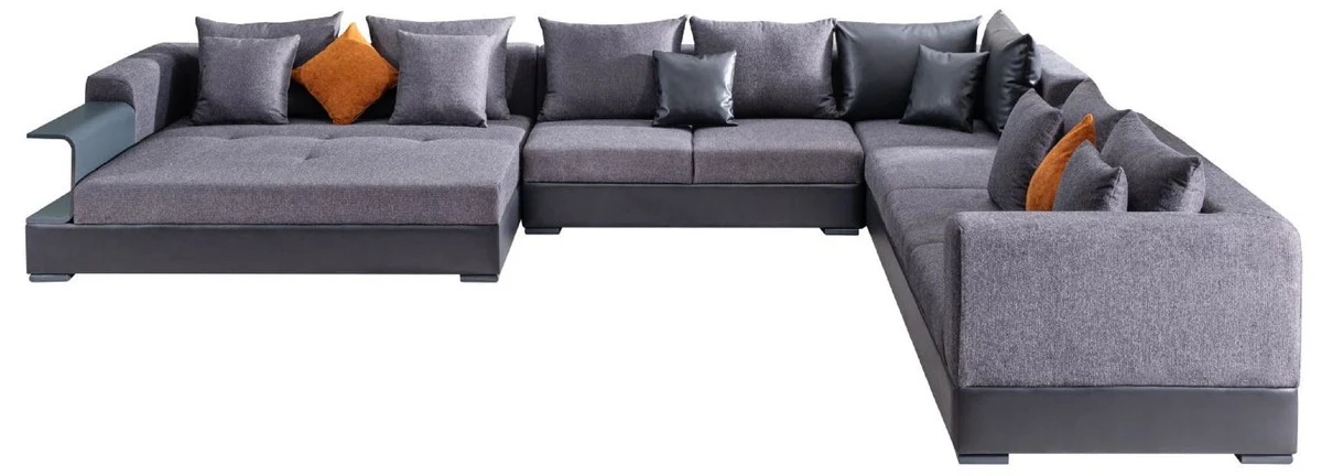 Luxus Ecksofa Blau 445 x 370 cm - Wohnzimmer Sofa - Wohnzimmer Möbel - Luxus Möbel - Luxus Wohnzimmer Einrichtung