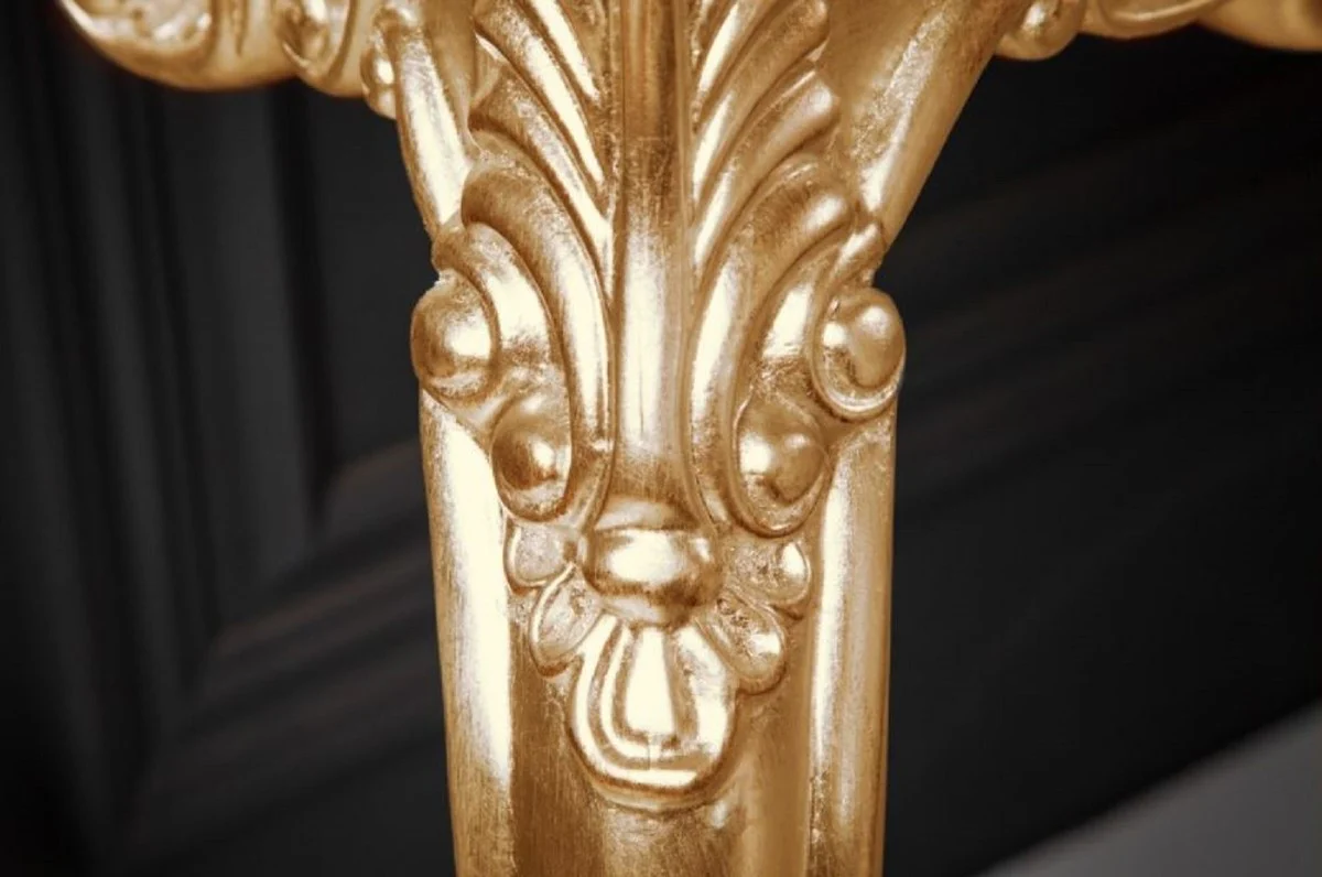 Barock Konsole Gold - Handgefertigter Konsolentisch mit edlen Verzierungen - Barock Möbel
