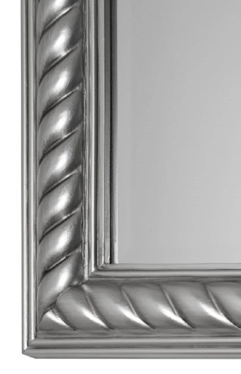 Barock Spiegel / Wandspiegel Antik Silber 62 x H. 187 cm - Barockmöbel