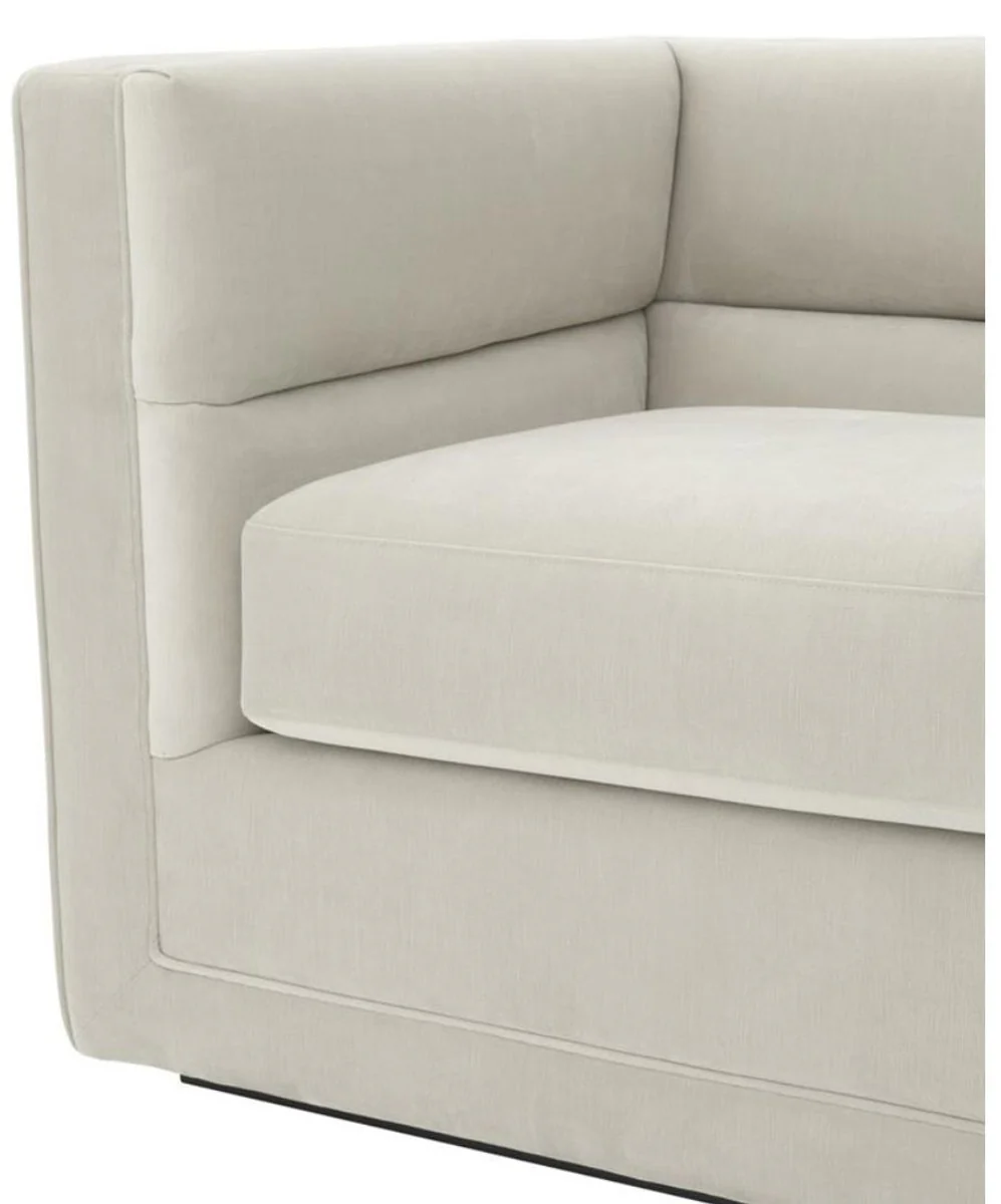 Luxus 3er Sofa Hellgrau 231 x 86 x H. 73,5 cm - Luxus Wohnzimmer Sofa