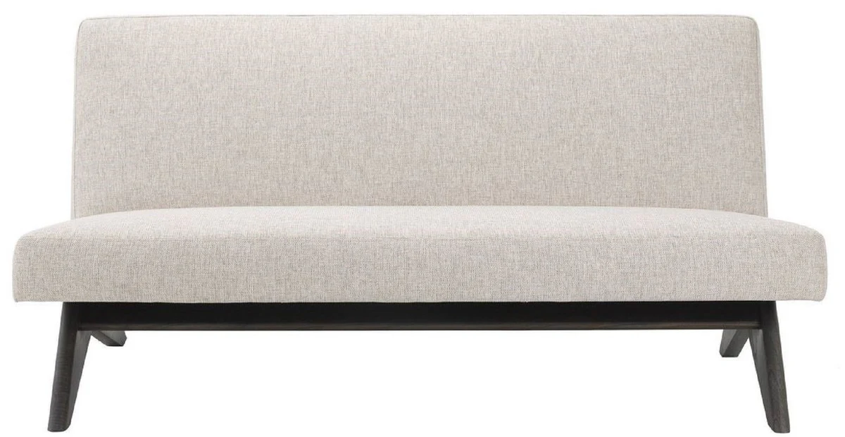 Luxus Couch Naturfarben / Braun 152 x 81 x H. 75 cm - Wohnzimmer Sofa - Luxus Wohnzimmer Möbel