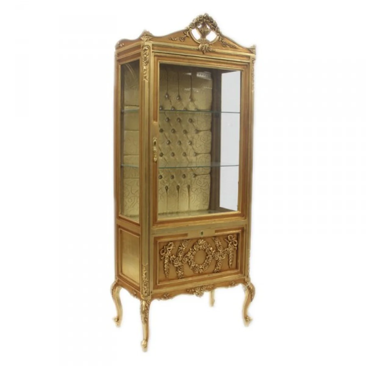 Barock Vitrine Gold ModF2 - Vitrinenschrank