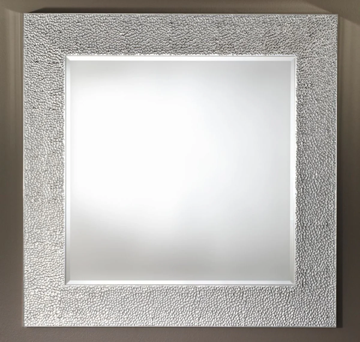 Wohnzimmer Spiegel Silber 102 x H. 102 cm - Luxus Kollektion