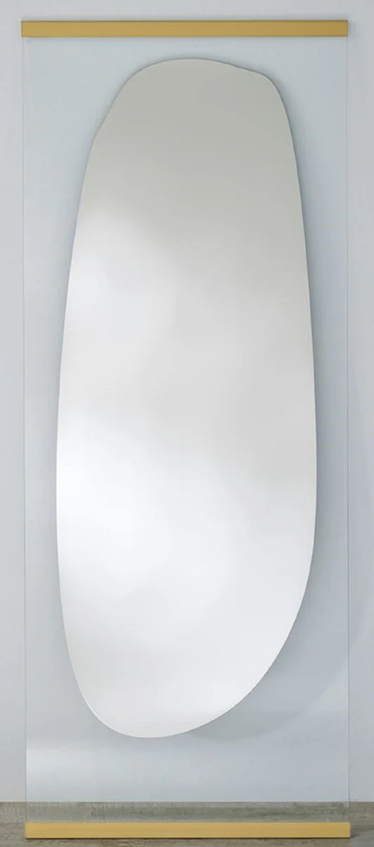 Designer Spiegel Gold 71 x H. 178 cm - Eleganter Wandspiegel - Luxus Kollektion