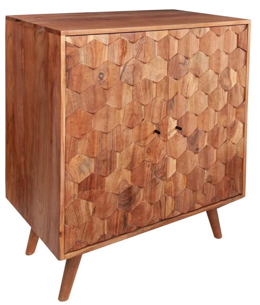 Barschrank Braun 76 x 46 x H. 89 cm - Weinschrank mit 2 Türen