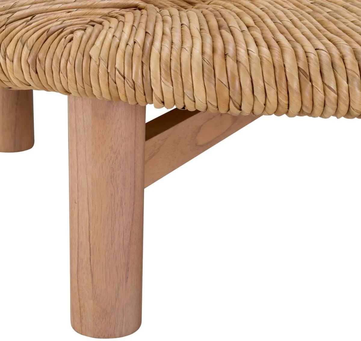 Luxus Couchtisch Naturfarben Ø 100 x H. 30,5 cm - Runder Wohnzimmertisch - Wohnzimmer Möbel - Luxus Möbel - Luxus Einrichtung