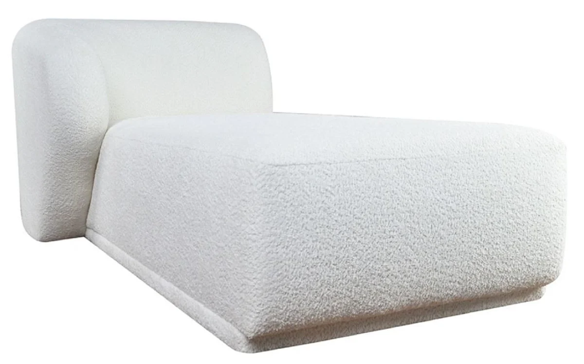 Luxus Chaiselongue Linke Seite Weiß 166 cm - Modulare Wohnzimmer Möbel