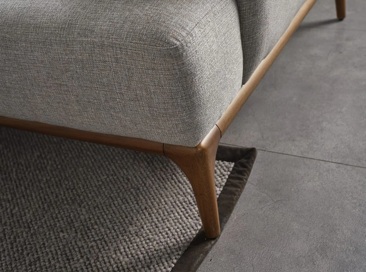 Luxus Ecksofa mit verstellbaren Rückenlehnen Grau / Braun 325 x 295 x H. 97 cm - Wohnzimmer Sofa mit Schlaffunktion - Wohnzimmer Möbel - Luxus Möbel - Luxus Einrichtung