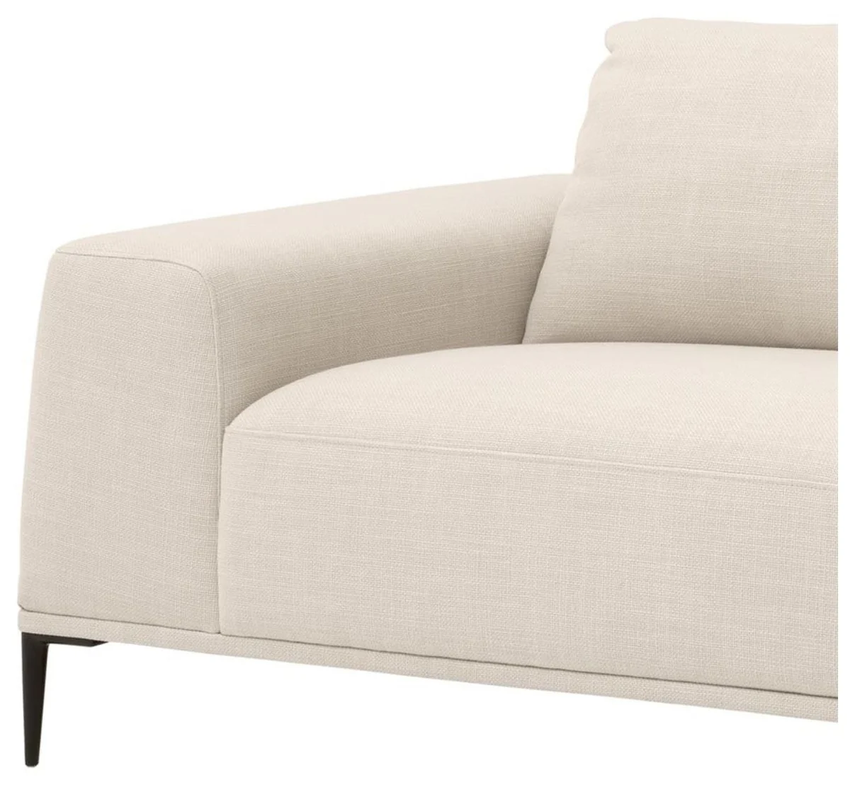 Luxus Sofa Naturfarbig 223 x 93 x H. 80 cm - Luxus Wonzimmer Möbel