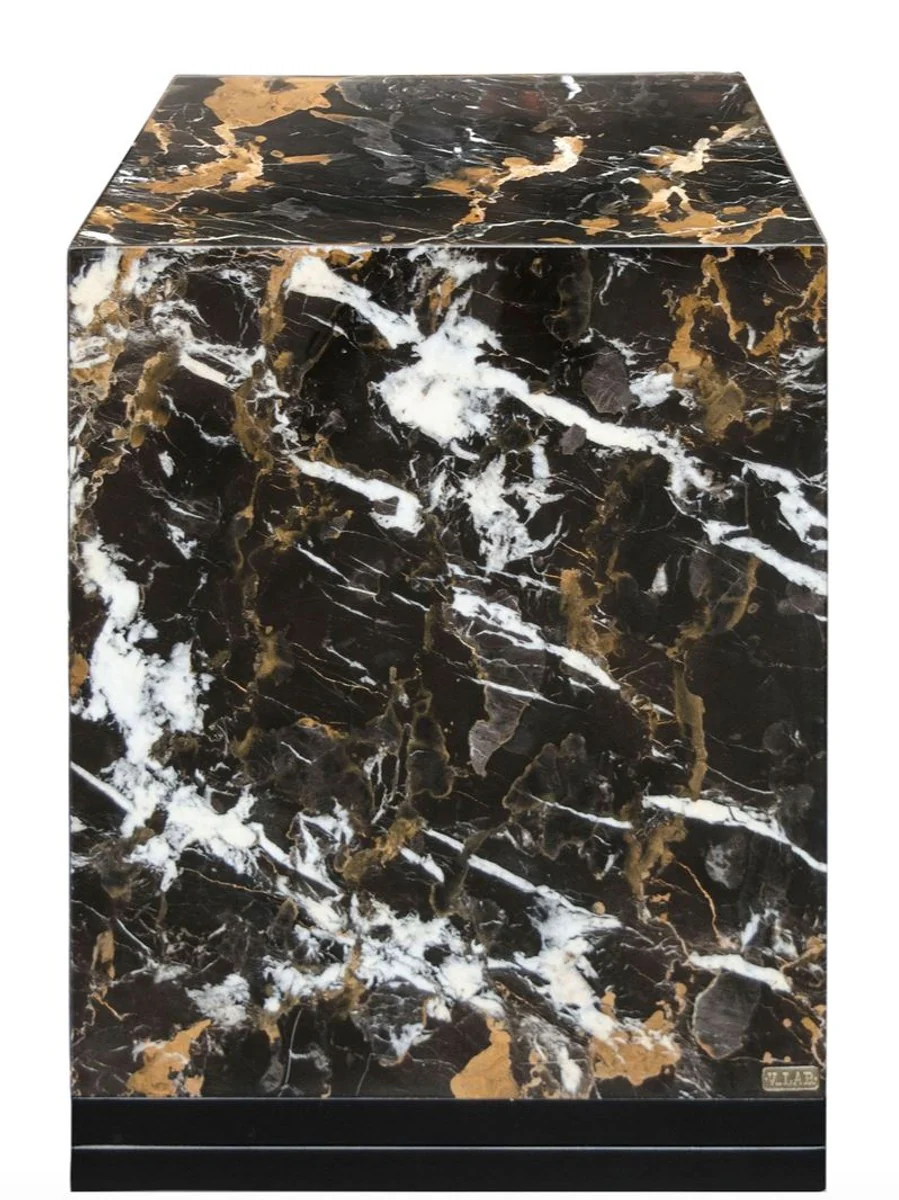 Beistelltisch Schwarz 40 x 40 x H. 50 cm - Luxus Wohnzimmer Deko