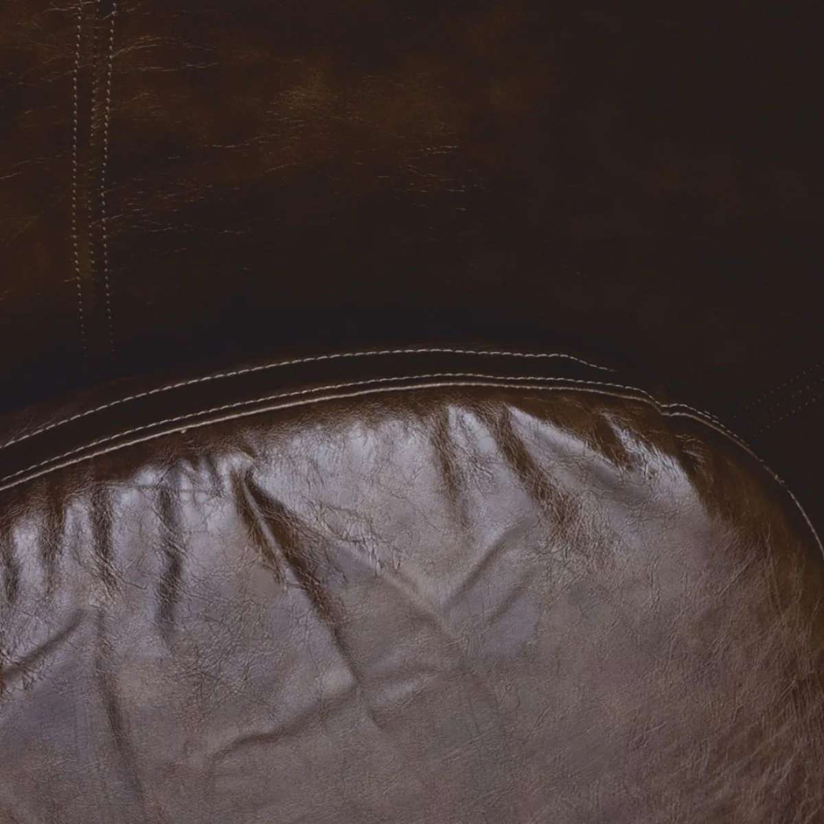 Aluminium Drehsessel mit Kunstleder Silber / Dunkelbraun H. 133 cm - Aluminium Möbel