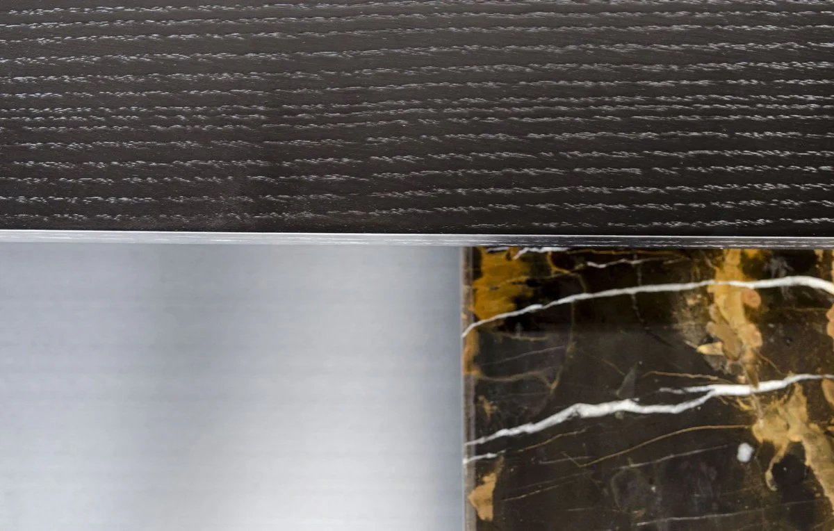 Luxus Couchtisch Schwarz 100 x 100 x H. 39,5 cm - Designer Wohnzimmertisch