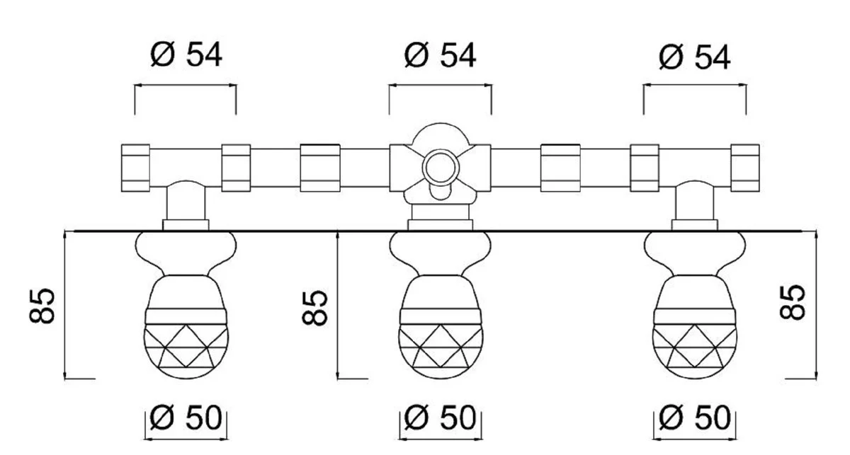 Luxus Duscharmaturen Set mit Swarovski Kristallglas Silber - Badezimmer Duschgarnitur - Erstklassische Qualität - Made in Italy