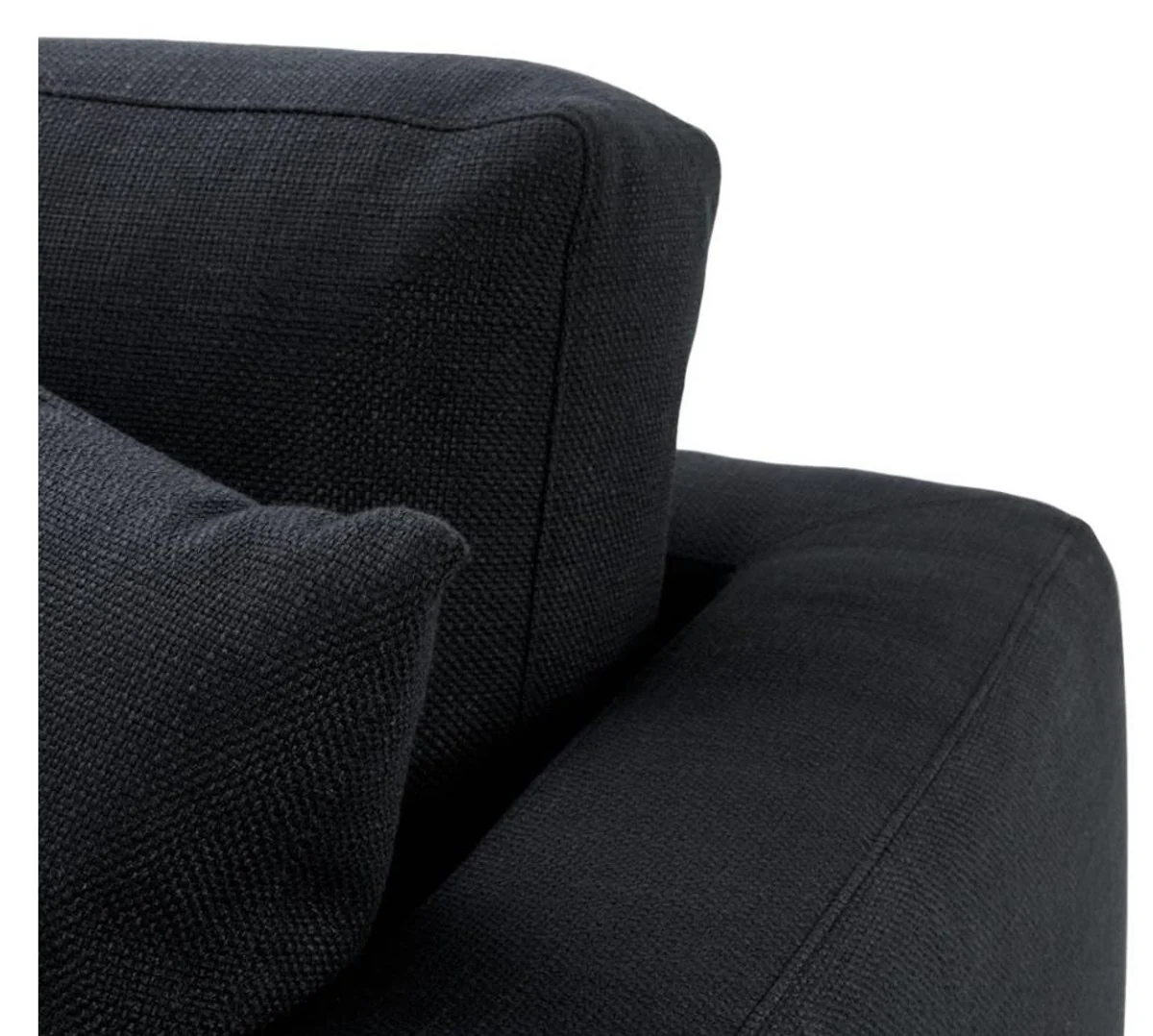 Luxus Hotel Sofa Schwarz 234 x 103 x H. 86 cm - Limited Edition
