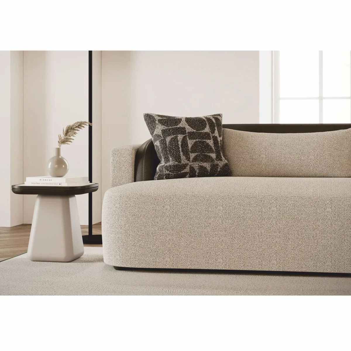 Luxus Sofa Grau / Schwarz 250 cm - Hotel & Wohnzimmer Möbel