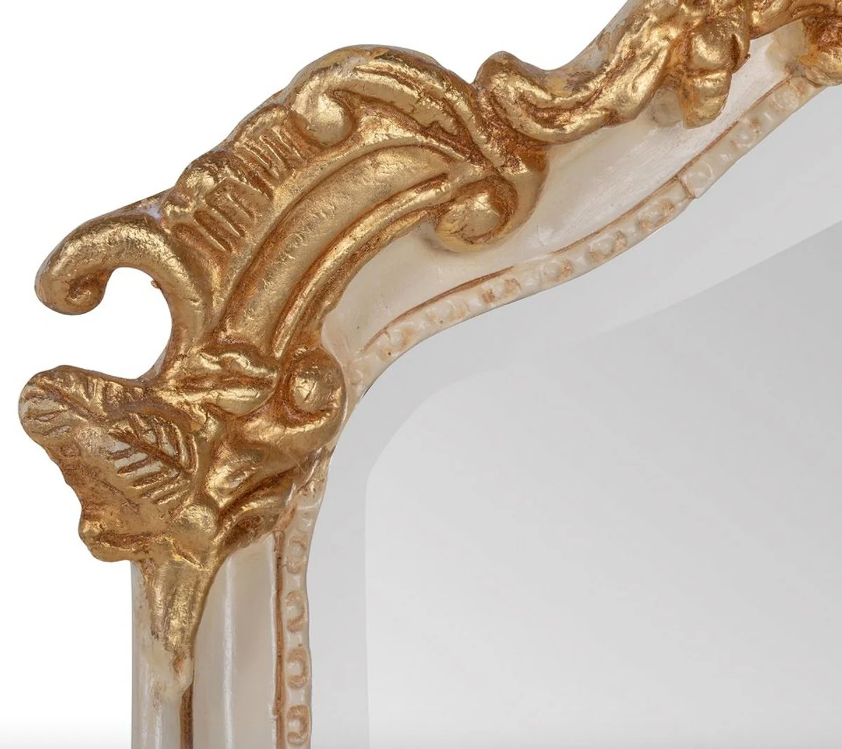 Barock Spiegel Antik Stil Creme / Gold 115 x 48 cm - Möbel Wandspiegel
