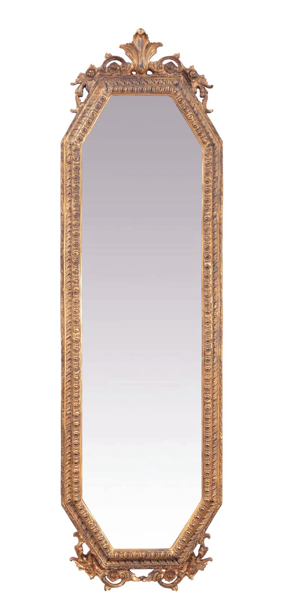 Barock Wandspiegel Gold B 53 x H 183 cm - Edel & Prunkvoll