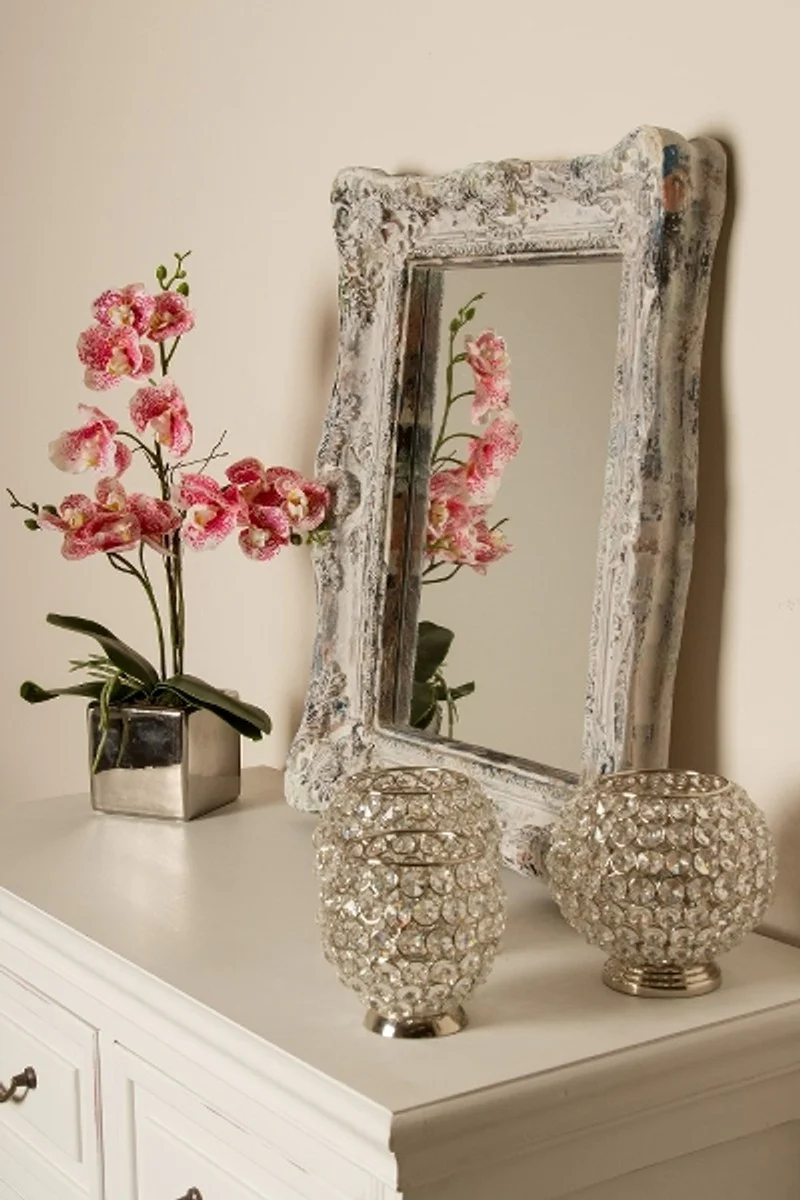 Barockstil Spiegel / Wandspiegel Antik Grau 42 x H. 54 cm - Barock Möbel