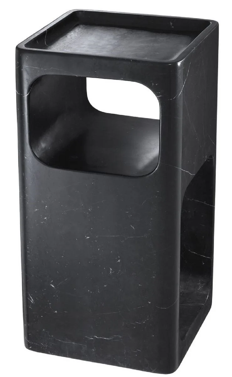 Designer Marmor Beistelltisch Schwarz 28 x 28 x H. 55 cm - Wohnzimmermöbel - Designer Möbel