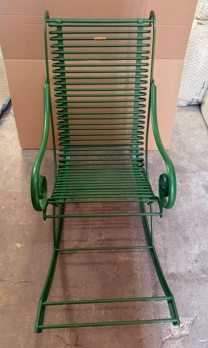 Jugendstil Garten Schaukelstuhl Grün - Barock & Jugendstil Garten Möbel