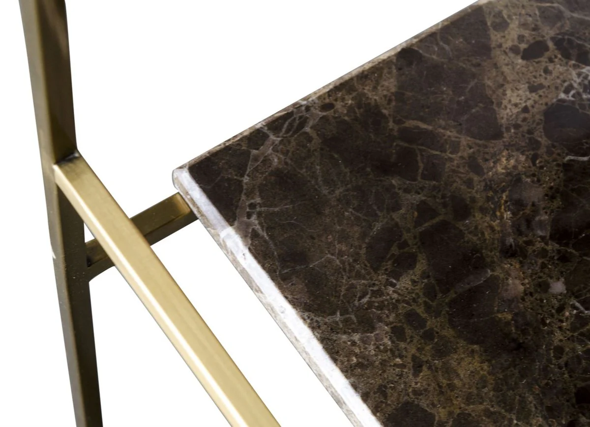 Luxus Designer Beistelltisch Gold 45 x 45 x H. 80,5 cm - Designer Möbel