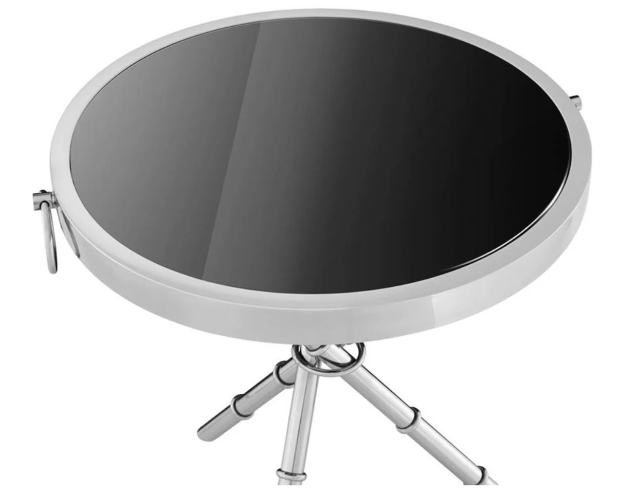 Luxus Designer Beistelltisch Silber 52 x H. 60 cm - Wohnzimmer Möbel
