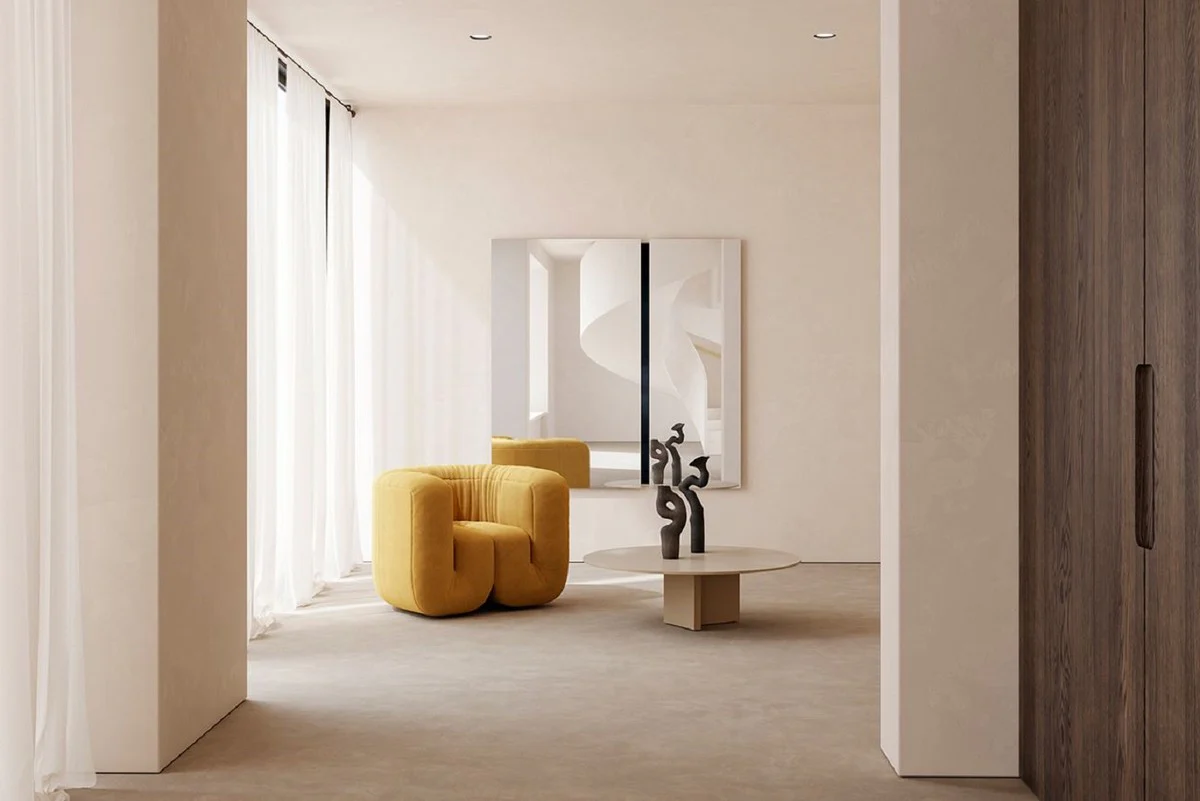 Luxus Wandspiegel Schwarz 150 x 3,5 x H. 150 cm - Wohnzimmer Spiegel - Schlafzimmer Spiegel - Garderoben Spiegel - Luxus Möbel - Luxus Interior - Luxus Qualität