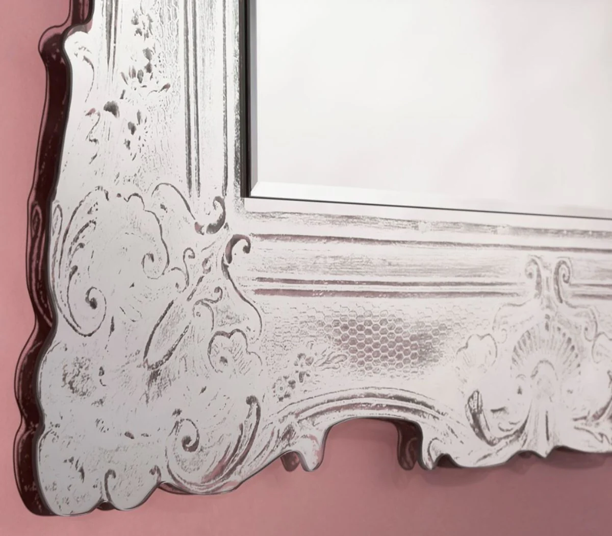 Barock Spiegel Antik Weiß 106 x H. 125 cm - Edel & Prunkvoll