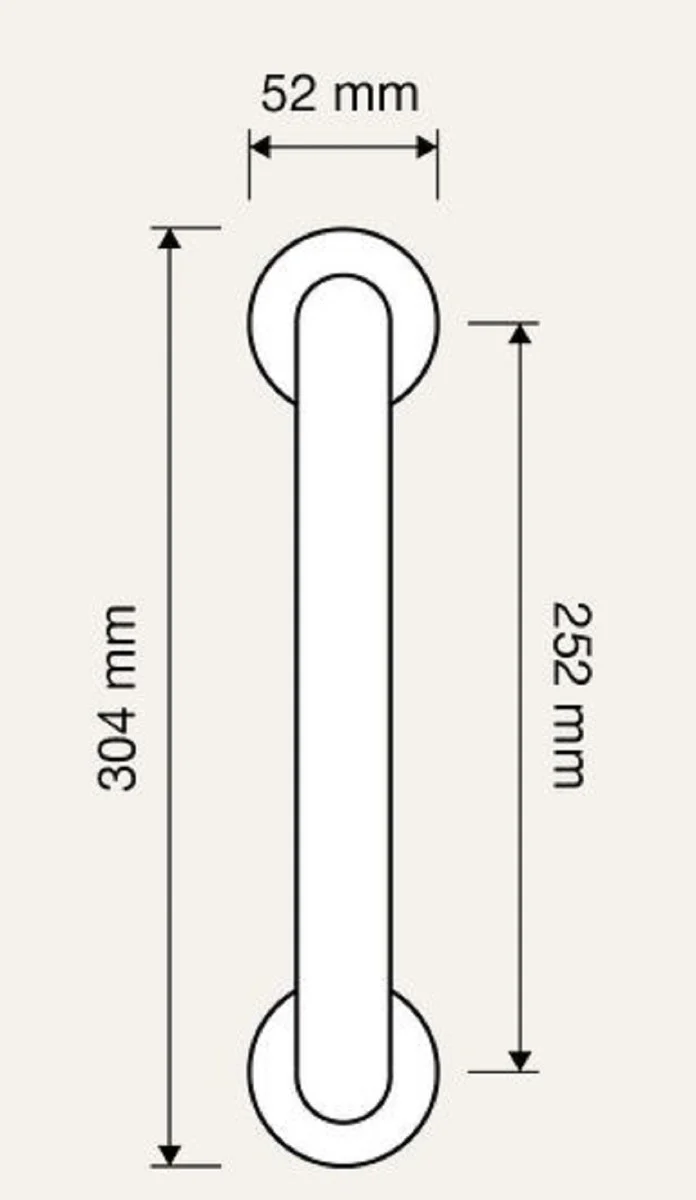 Luxus Türgriff Set Silber 5,2 x 30,4 cm - Verchromte Messing Türgriffe mit Swarovski Kristallglas