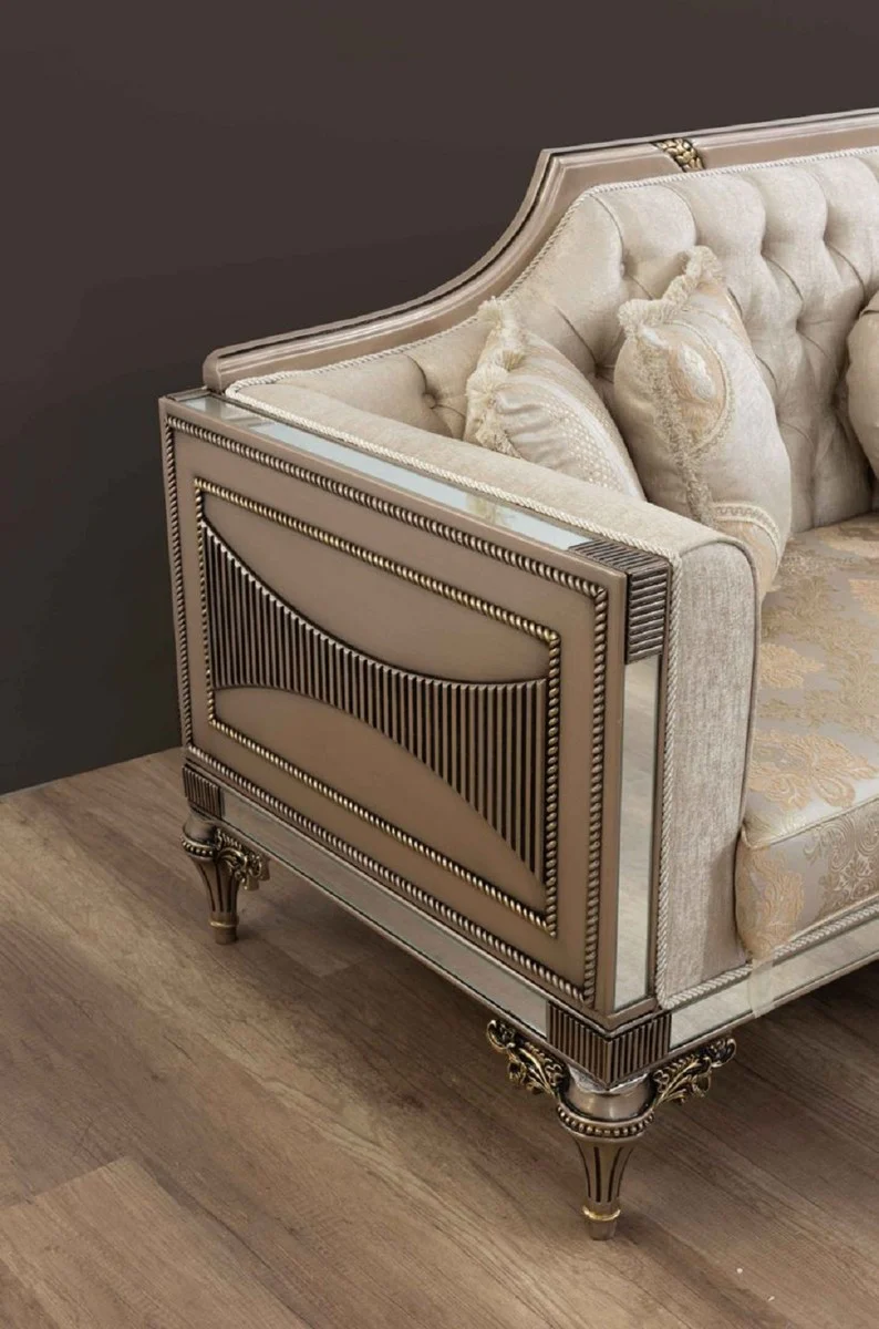 Luxus Barock Sofa - Handgefertigtes Wohnzimmer Sofa im Barockstil - Barock Wohnzimmer & Hotel Möbel - Edel & Prunkvoll