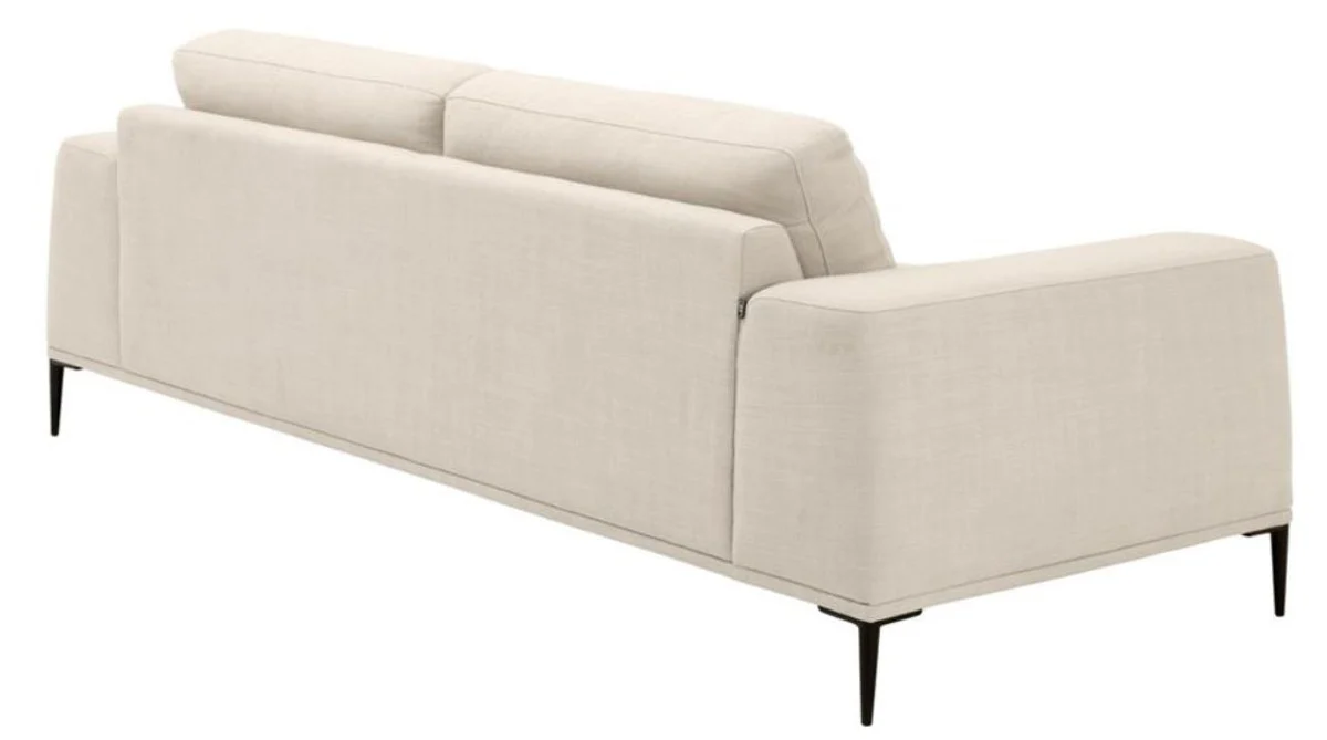 Luxus Sofa Naturfarbig 223 x 93 x H. 80 cm - Luxus Wonzimmer Möbel
