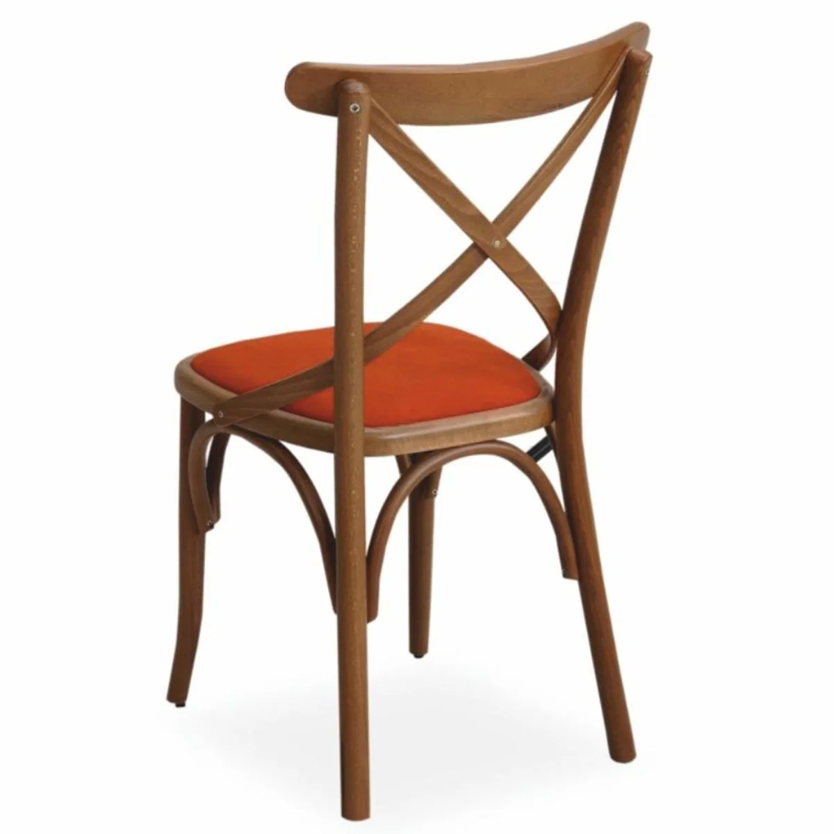 Luxus Esszimmer Stuhl Braun / Rot H. 87 cm - Massivholz Esszimmer Möbel