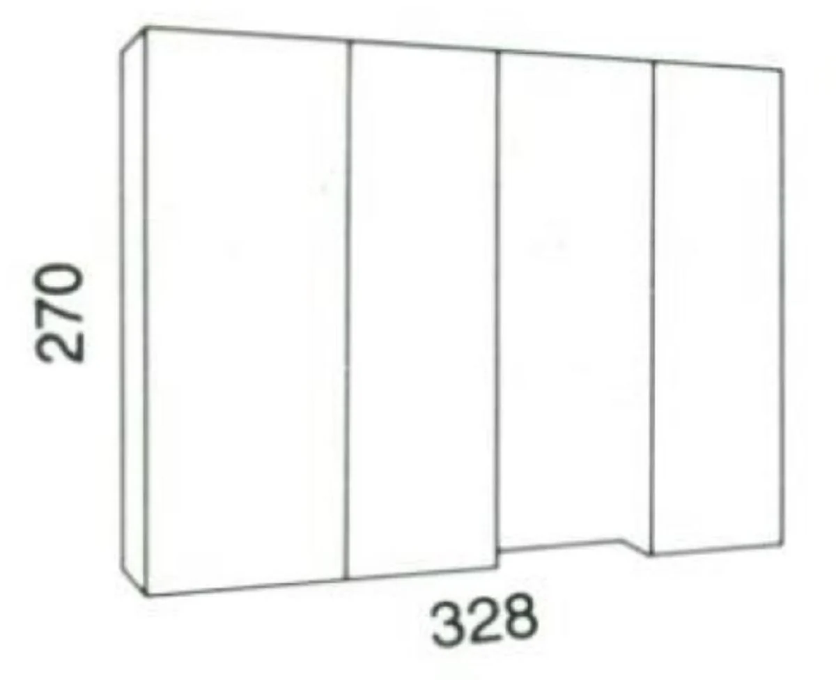 Luxus Barock Schrank Weiß / Mehrfarbig / Gold - Handgefertigter Wohnzimmerschrank im Barockstil - Barock Wohnzimmer Möbel - Luxus Qualität - Made in Italy