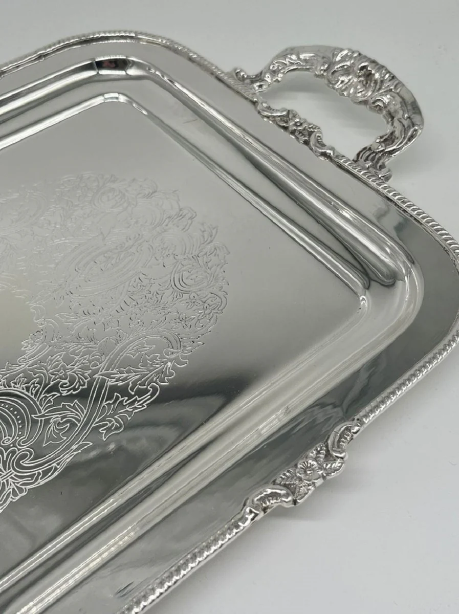 Pompöös by Luxus Barock Serviertablett Krone Silber 47 cm - designed by Harald Glööckler