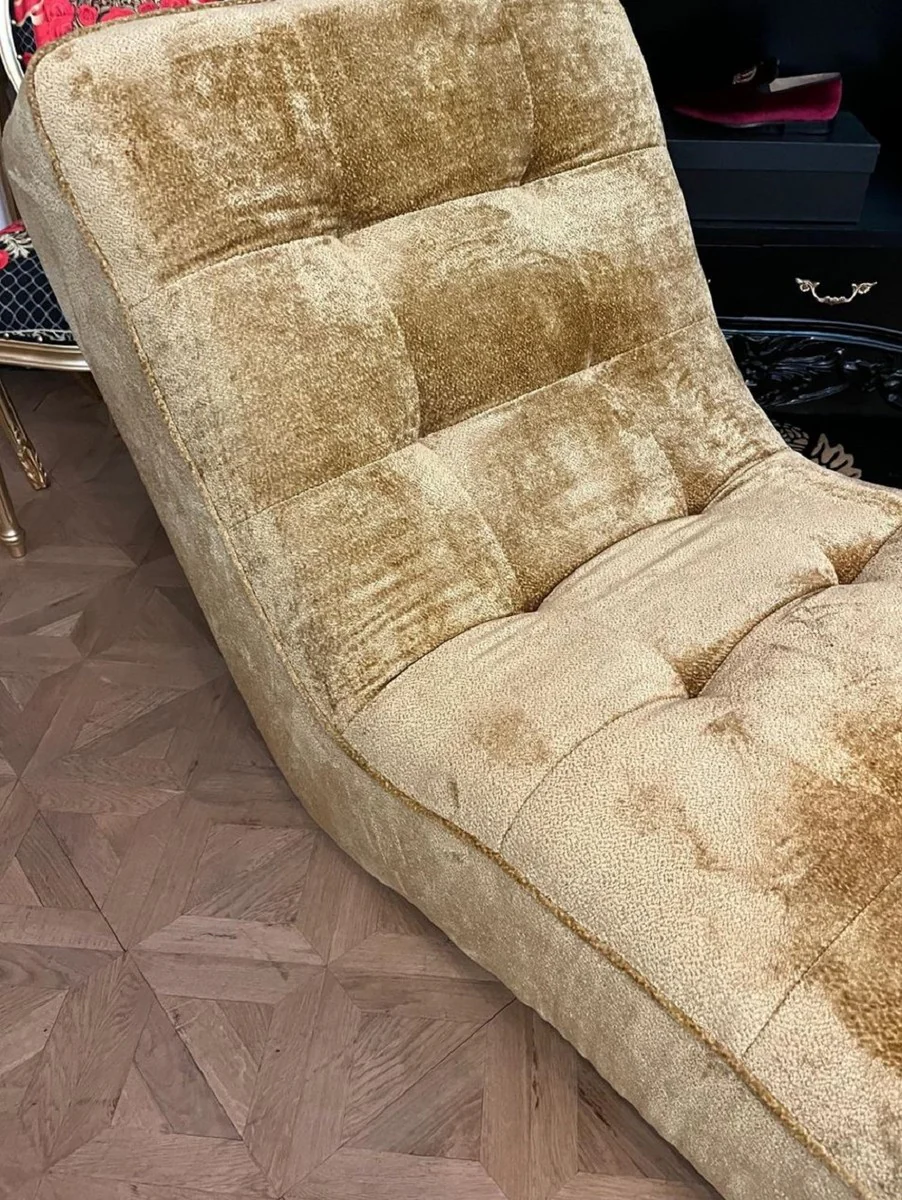Luxus Chaiselongue Relax Liege Gold 170 cm