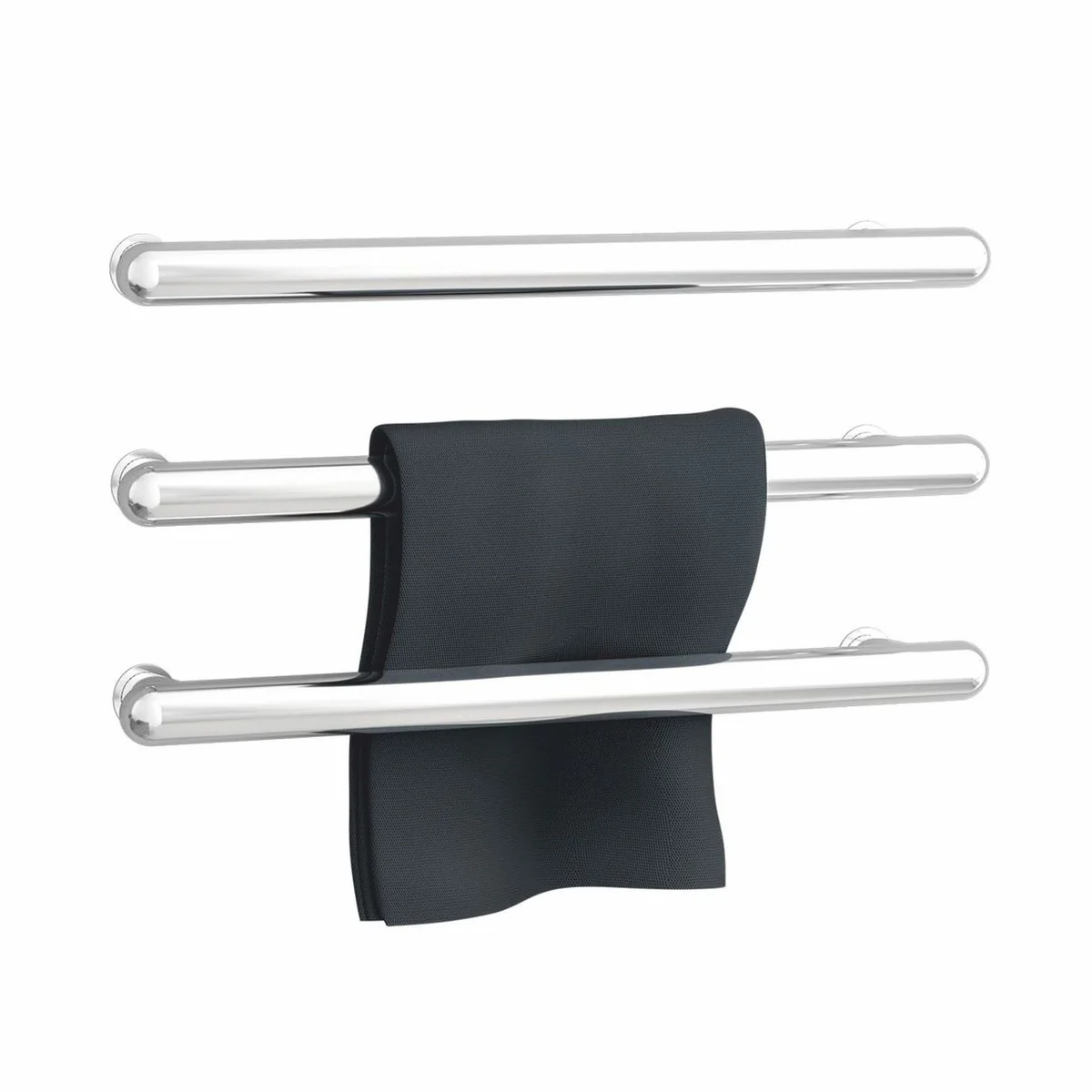 Luxus Badezimmer Handtuchwärmer Silber Glänzend 58 cm - Badezimmer Zubehör